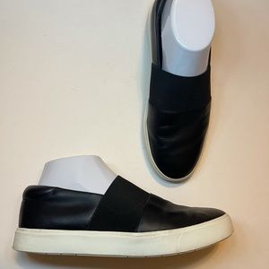 Vince "Corbin" Black Leather Slip-on Sneaker 7.5